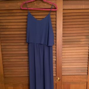 Blue Tiered Maxi Dress
